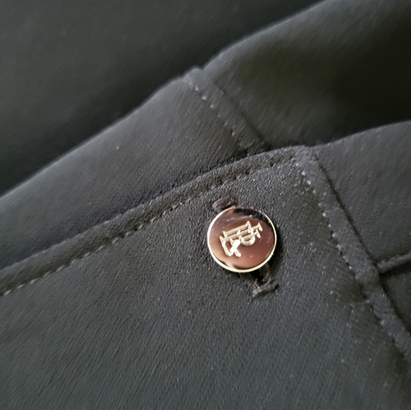 Asymmetric one shoulder long sleeve black blouse by Ralph Lauren Size XL - Picture 2 of 4